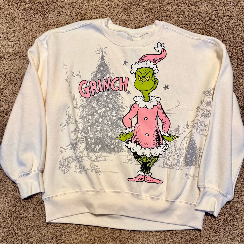 Apparel Cream Grinch Sweatshirt